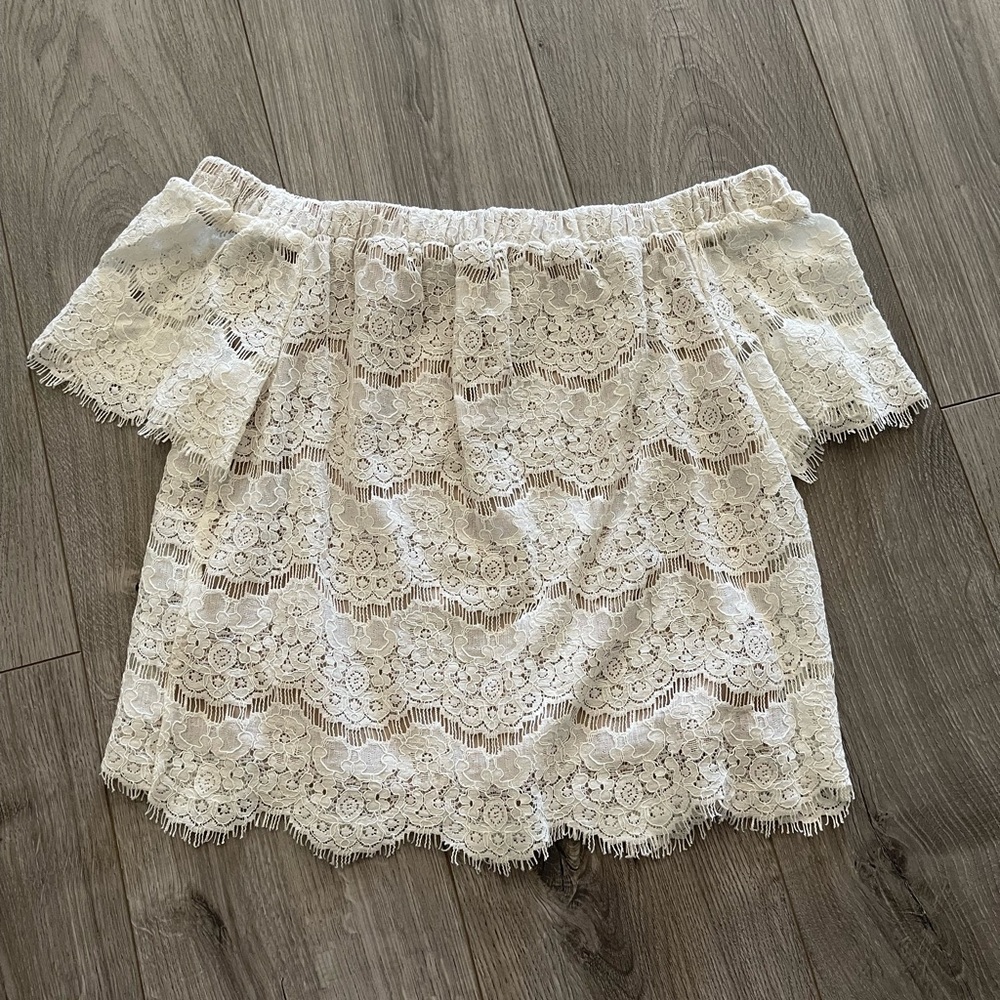 Love Fire off the shoulder lace top